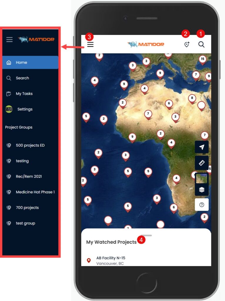 intuitive mobile app for the oil and gas service project